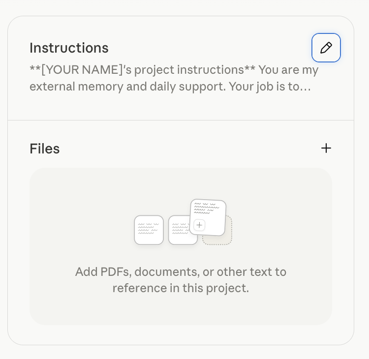 instructions saved