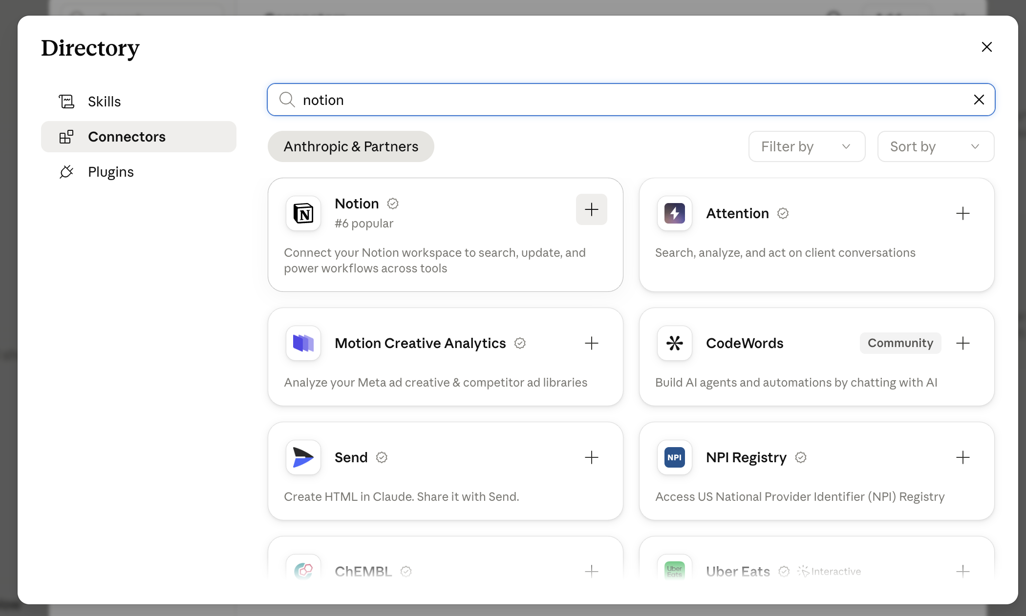 the Directory with Notion found