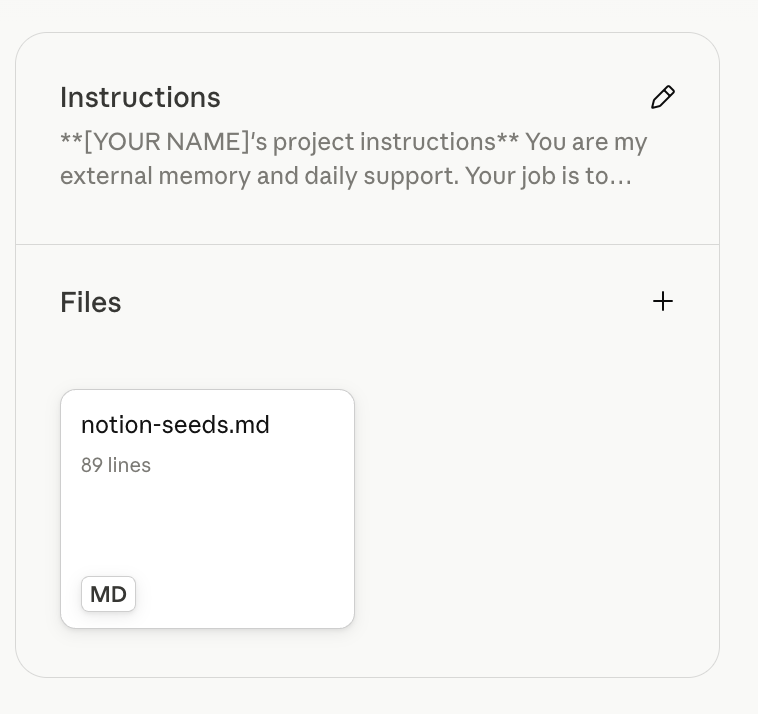 the seeds sitting in the project's Files panel
